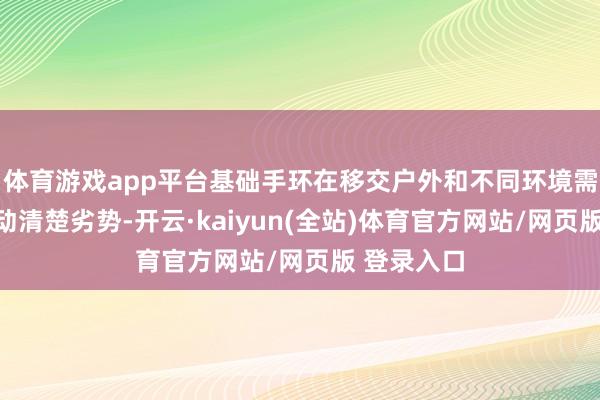 体育游戏app平台基础手环在移交户外和不同环境需求方面开动清楚劣势-开云·kaiyun(全站)体育官方网站/网页版 登录入口