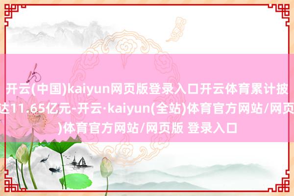 开云(中国)kaiyun网页版登录入口开云体育累计披发补贴金额达11.65亿元-开云·kaiyun(全站)体育官方网站/网页版 登录入口