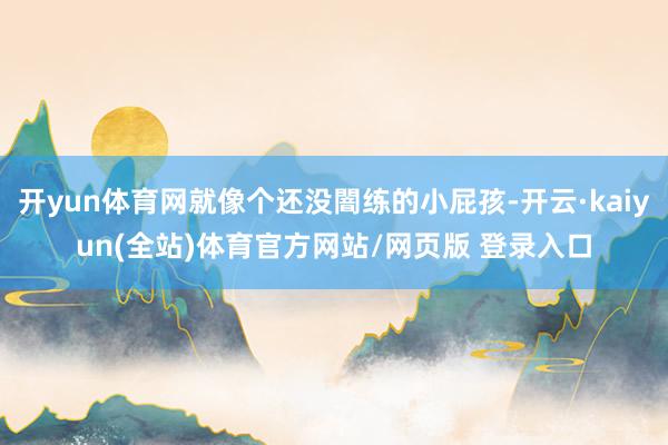 开yun体育网就像个还没闇练的小屁孩-开云·kaiyun(全站)体育官方网站/网页版 登录入口