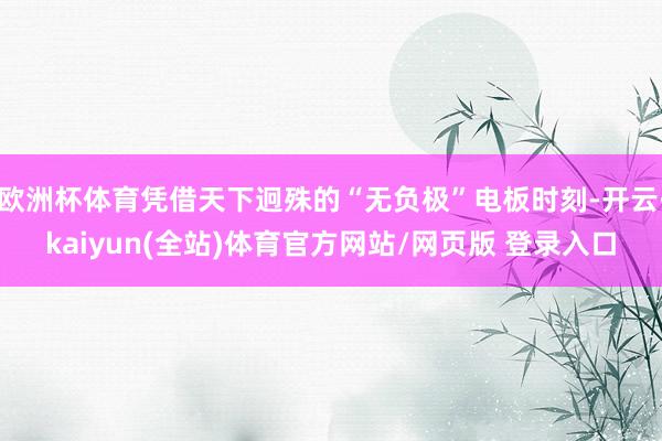 欧洲杯体育凭借天下迥殊的“无负极”电板时刻-开云·kaiyun(全站)体育官方网站/网页版 登录入口
