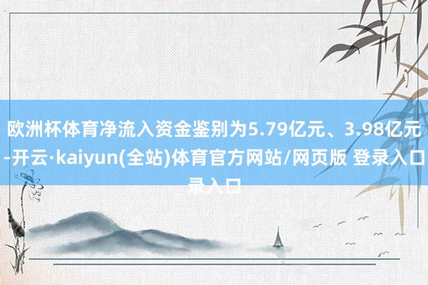 欧洲杯体育净流入资金鉴别为5.79亿元、3.98亿元-开云·kaiyun(全站)体育官方网站/网页版 登录入口