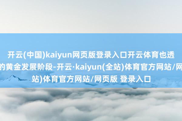开云(中国)kaiyun网页版登录入口开云体育也透彻错过了行业的黄金发展阶段-开云·kaiyun(全站)体育官方网站/网页版 登录入口