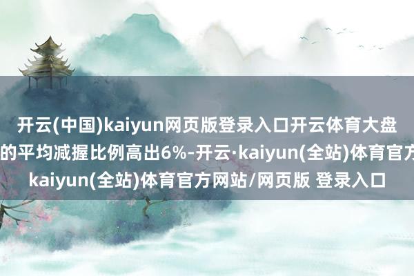 开云(中国)kaiyun网页版登录入口开云体育大盘股投资组合对六大股指的平均减握比例高出6%-开云·kaiyun(全站)体育官方网站/网页版 登录入口